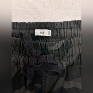 TNA Dark Green Camouflage Joggers